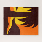 Palmboom op doorsnede met zonneschijnliggend lands legpuzzel (Horizontaal)