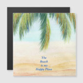 Palmboom op een zonnige dag op het strand (Voorkant / Achterkant)