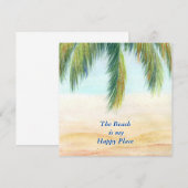 Palmboom op een zonnige dag op het strand (Voorkant / Achterkant)