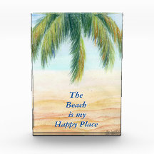 Palmboom op een zonnige dag op het strand