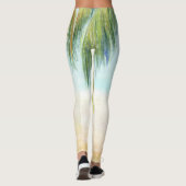 Palmboom op een zonnige dag op het strand leggings (Achterkant)