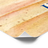 Palmboom op een zonnige dag op het strand perfect poster (Hoek)