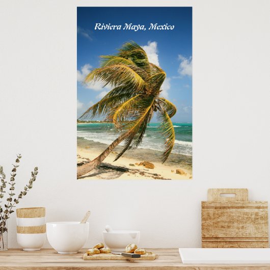 Palmboom op het Poster Riviera Maya, Mexico (Keuken)