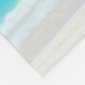 Palmboom op het strand Foto Toevoegen Fleece Deken (Hoek)