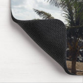 Palmboom op het strand muismat (Hoek)