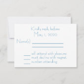 Palmboom op strand Huwelijksreactiekaarten RSVP Kaartje (Achterkant)