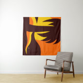 Palmboom op strand zonsondergang wandkleed (In Situ (horizontaal))