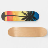 Palmboom op zon persoonlijk skateboard (Horizontaal)