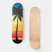 Palmboom op zon persoonlijk skateboard (Voorkant)