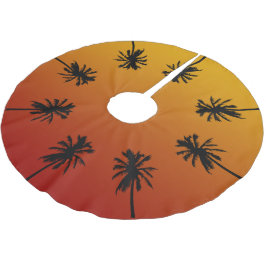 Palmboom - Oranje zonsondergang - tropische kerstb Kerstboom Rok