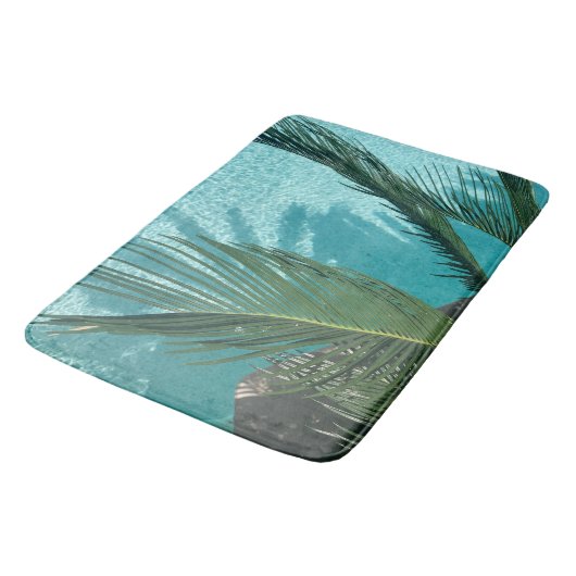 Palmboom over het water badmat (Gekanteld)