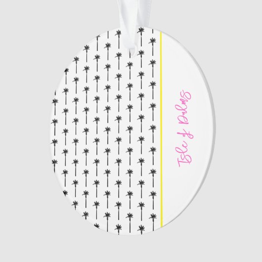 Palmboom Patroon Locatie Reizen Strand Kust Ornament (voorkant)