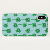 Palmboom Patroon op blauw Case-Mate iPhone Case (Achterkant (horizontaal))