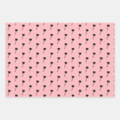Palmboom patroon tropische roze achtergrond stijlv inpakpapier vel (Voorkant 3)