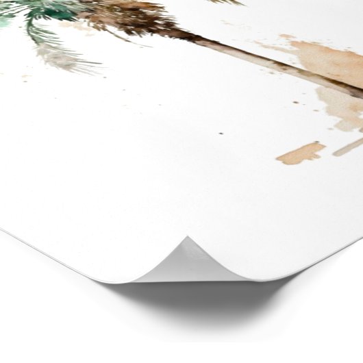 Palmboom Poster (Hoek)