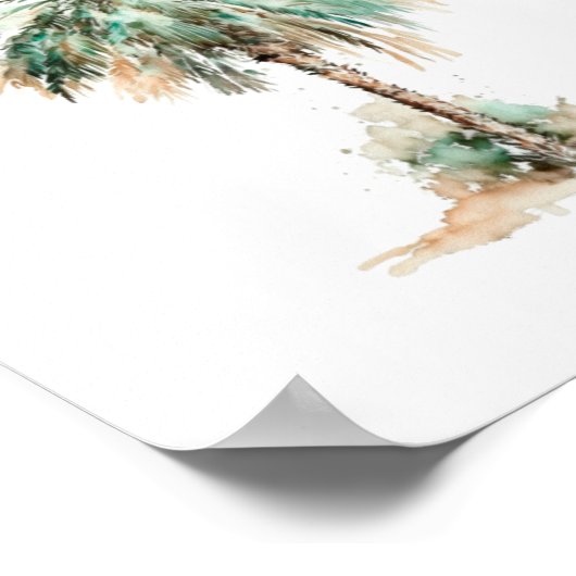 Palmboom Poster (Hoek)