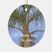 Palmboom Pt. Pleasant, NJ Ornament AANPASSEN Datum (Links)