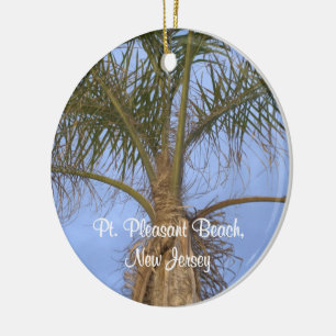 Palmboom Pt. Pleasant, NJ Ornament AANPASSEN Datum
