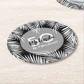 Palmboom Ronde Kartonnen Onderzetter (Gebogen)