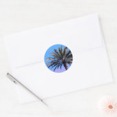 palmboom ronde sticker (Envelop)