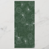 Palmboom Roze en Groene Beach Weddenschap Menu (Achterkant)