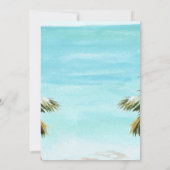 Palmboom roze flamingo's tropisch kaart (Achterkant)