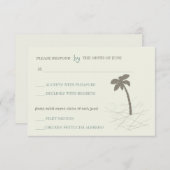 Palmboom -rsvp kaarten RSVP kaartje (Voorkant / Achterkant)