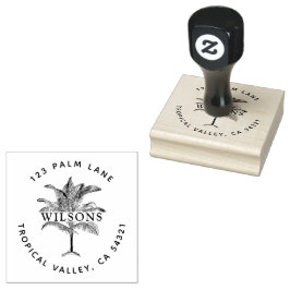 Palmboom rubberstempel