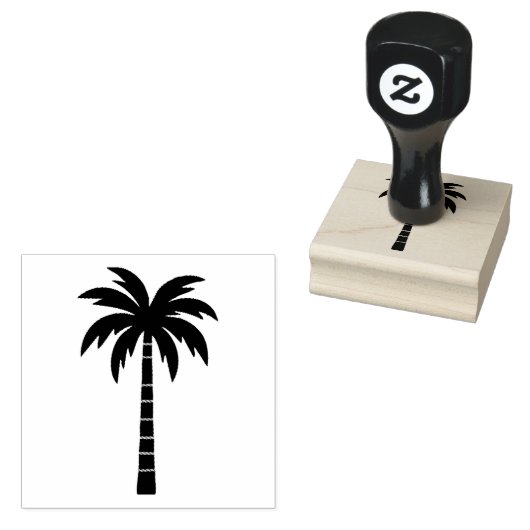 Palmboom Rubberstempel (Gestempeld)