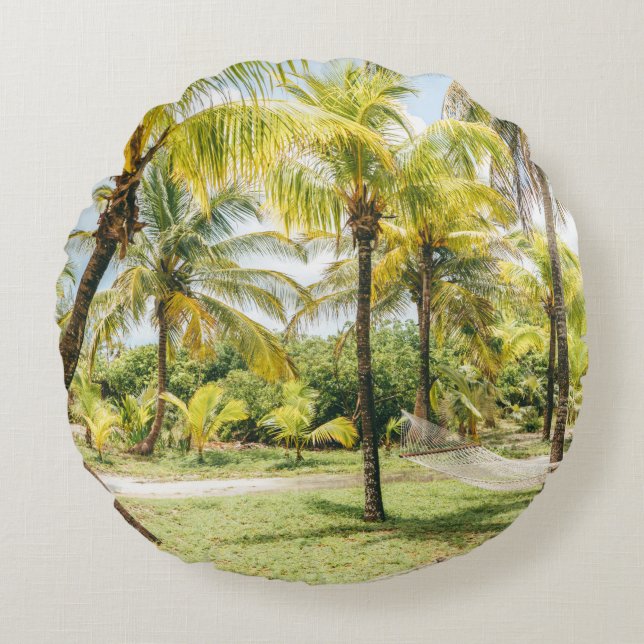 Palmboom 's ochtends rond kussen (Voorkant)