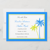 Palmboom - Save the date kaart (Voorkant)