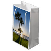 Palmboom Schaar Silhouet Gift Bag Klein Cadeauzakje (Achterkant Gekanteld)
