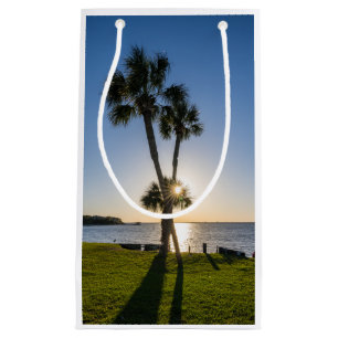 Palmboom Schaar Silhouet Gift Bag Klein Cadeauzakje