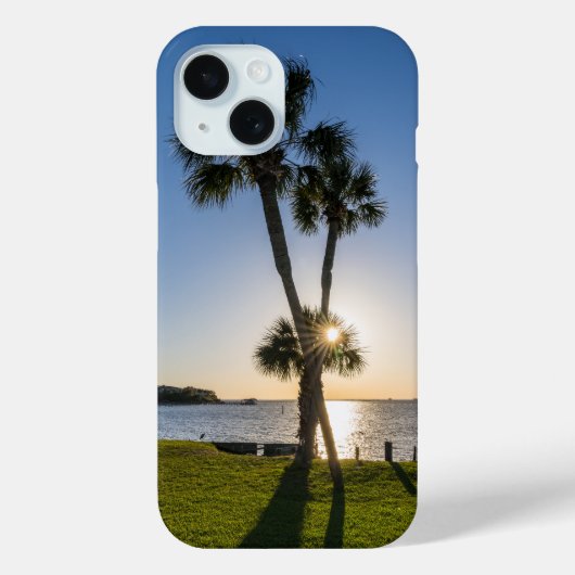 Palmboom Schaar Silhouet iPhone Case (Achterkant)