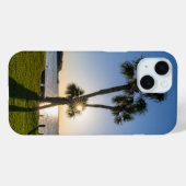 Palmboom Schaar Silhouet iPhone Case (Achterkant (horizontaal))