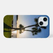 Palmboom Schaar Silhouet iPhone Hoesje 15 Case (Achterkant horizontaal)