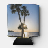 Palmboom Schaar Silhouet Koelbox Blikjeskoeler (Achterkant)