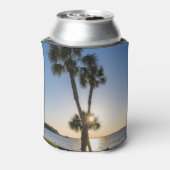 Palmboom Schaar Silhouet Koelbox Blikjeskoeler (Blikje Achterkant)