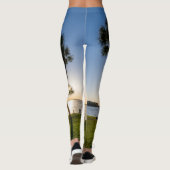 Palmboom Schaar Silhouet Leggings (Achterkant)