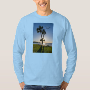 Palmboom Schaar Silhouet T-shirt met lange mouwen