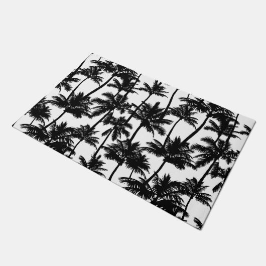 palmboom-schaduwpatroon deurmat (Schuin)