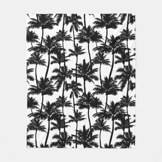 palmboom-schaduwpatroon fleece deken (Voorkant)