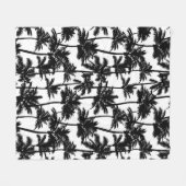 palmboom-schaduwpatroon fleece deken (Voorkant (Horizontaal))