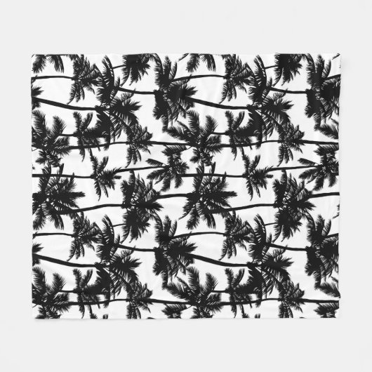 palmboom-schaduwpatroon fleece deken (Voorkant (Horizontaal))