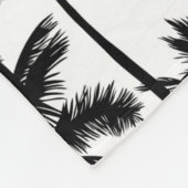 palmboom-schaduwpatroon fleece deken (Hoek)
