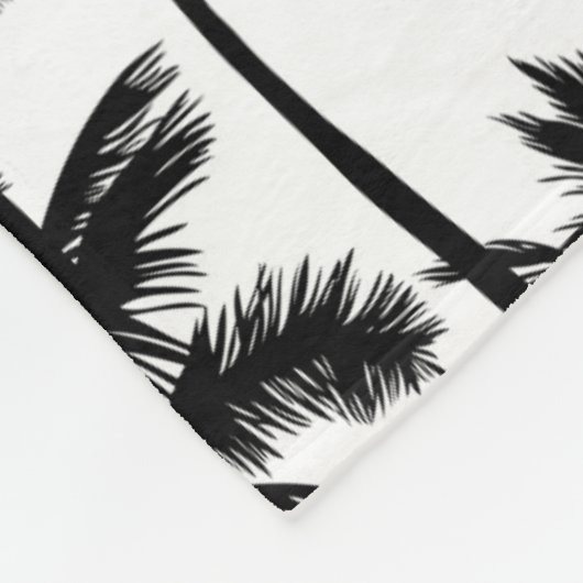 palmboom-schaduwpatroon fleece deken (Hoek)
