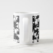 palmboom-schaduwpatroon grote koffiekop (Achterkant)