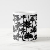 palmboom-schaduwpatroon grote koffiekop (Voorkant)