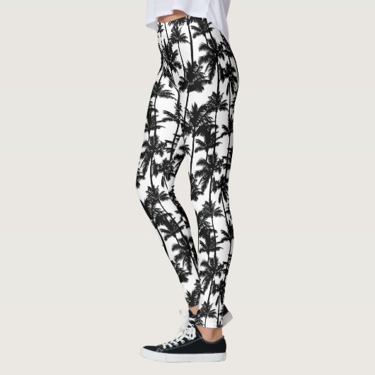 palmboom-schaduwpatroon leggings (Links)