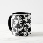 palmboom-schaduwpatroon mok (Voorkant links)